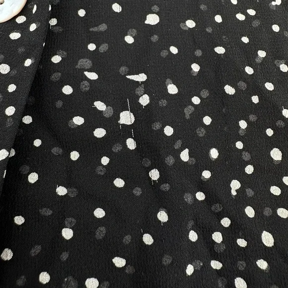 Maggie Boutique Vintage Black/White 100% Silk Lined Blouse Women’s Size 14 - Picture 13 of 14